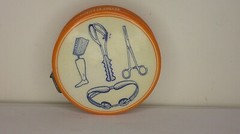 advertising Illinois surgical supply celluloid tape measure picture instruments