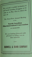 VTG 1940 DRUGGIST CONVENTION SOUVENIR BOOK! CHARLOTTE, NC! ADS/HOTELS/PICTURES!