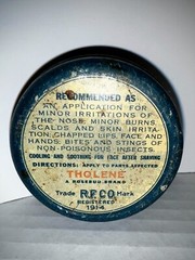Vintage Antique MEDICINE Tin THOLENE OINTMENT ROSEBUD PERFUME CO