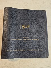 Vintage 1967 & 1978 Wyeth Laboratories Pharmaceutical Price List In Binder