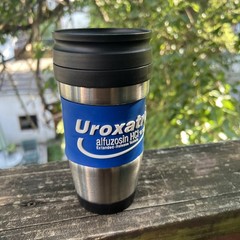 UROXATRAL Pharma Drug Rep Coffee Mug Thermos RARE Advertising Collectible