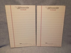 Lot of Pharmaceutical Drug Rep Pads of Paper and Wooden Pen Holder