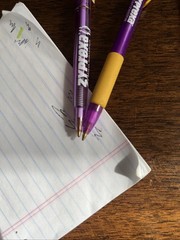 Lot of 2 Drug Rep Zyprexa Symbyax Collectible Pharmaceutical Pens Purple Lilly