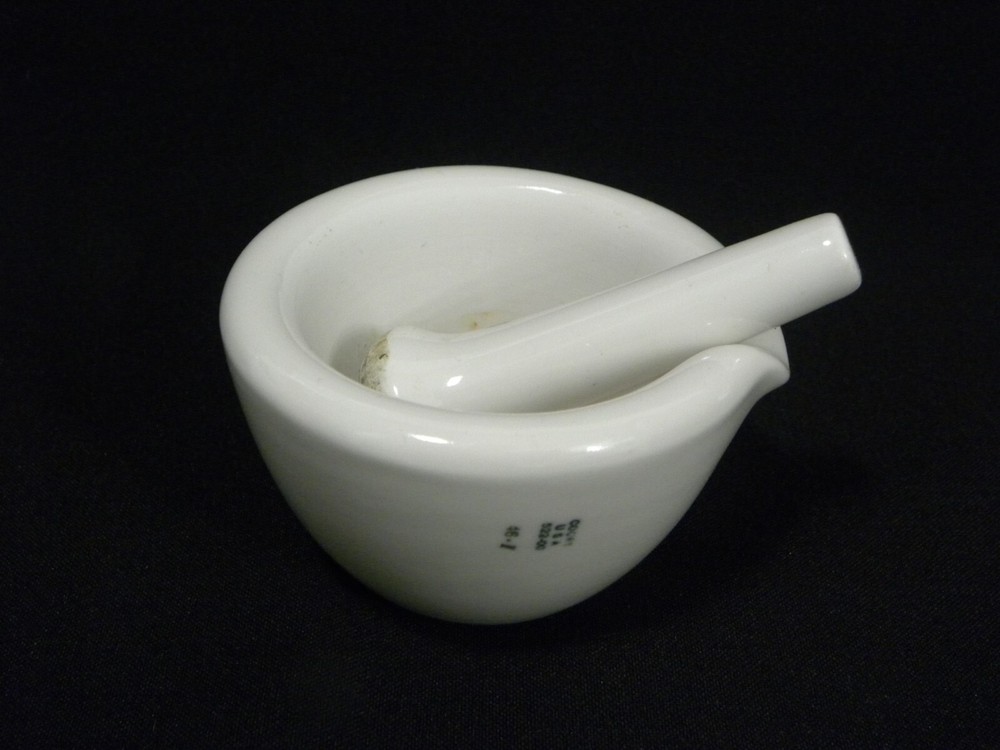Vintage Used Coors USA Lab Mortar 522-00 and Pestle 000 Set, #3