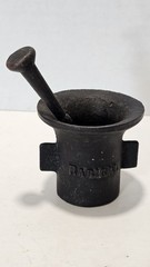 Rare Vtg. Rarical Tablets Cast Iron Pharmacy Advertising Mortar and Pestle