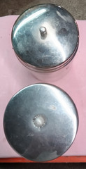 SET OF GLASS SUNDRY JARS TYPICALLY USED IN MEDICAL AND DENTAL OFFICE DECORATIONS