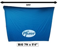 🔴 BiG Pfizer Table Cover Promotional Trade Show Tablecloth 7x5ft Hard to Find🤡