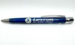Pfizer Pharmaceutical Advertising Click Pen Blue Drug Rep Promo Collectible
