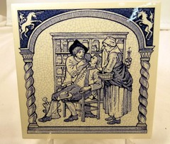 VTG SET OF 7 BURROUGHS WELLCOME CO DELFT HOLLAND BLUE/WHITE PHARMACY (EZS001114)