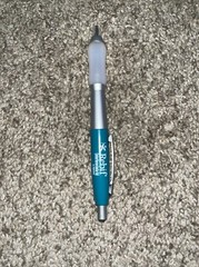 Lot Of 5 Pharmaceutical Drug Rep Rebif Green And Silver Metal Pen Lights Up