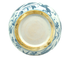 A Italian Faience Apothecary Ceramic Chemist Bottle Inscribed: Aq Di Greedri