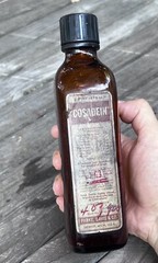Vintage Parke Davis Cosadein Codeine Amber Pharmacy Bottle , EMPTY