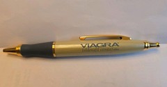 Rare Viagra Gold Blue Drug Rep Pen Pharmaceutical Promotional Metal WRITES