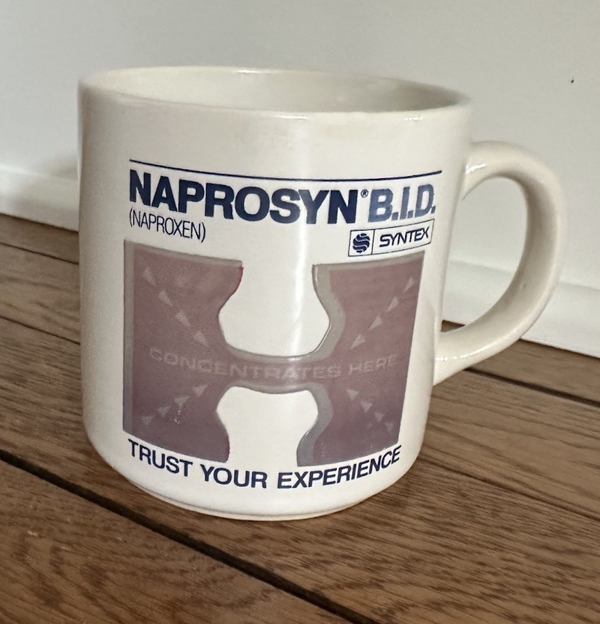 Naprosyn Drug Rep Pharmaceutical Advertising Heat Changing Mug, Used