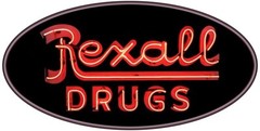 Rexall Drugs NEW Sign: 40″ Wide Oval Diecut USA STEEL – NOT A NEON SIGN