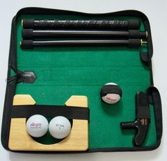 Allegra Golf Putting Travel Set w/ 3 Balls & Case Drug Rep Pharmaceutical Promo