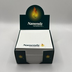 Vintage NAMENDA Pharmaceutical Drug Rep Post-It Note Pad 4“x 4“ Cube