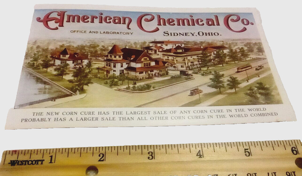 Dr B S Hunt’s World Famous Corn Cure Vtg Brochure American Chemical Co Sidney Oh