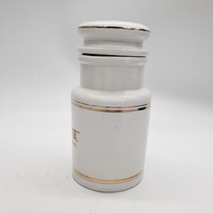 1960s Ceramic Apothecary Pharmaceutical Jar Trandate Labetalol HCI/Glaxo 6.25″ H