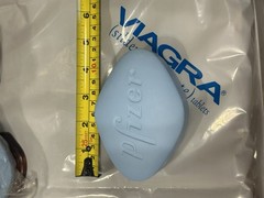 RARE Pfizer Viagra FOUR Blue Pill promotional Stress balls Pharmaceutical