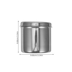 Stainless Steel Storage Jar, Gauze Dressing Unguent Holder 3.54 Inch, Profess…