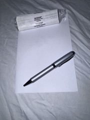 Metal Pfizer Geodon Drug Rep Pharmaceutical Promo Advertising Pen w/ Info Insert