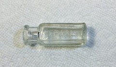 Vintage Early Glass Pharmacy Medicine Bottle Physicians Pineoleum trial bottle