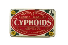 7 Antique Cyphoids Medical Licorice Throat & Chest Lozenge Tablet Tins