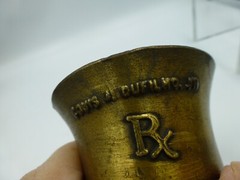 Vintage Coricidin Mortar & Pestle Americas First Pharmacy 1816 Museum