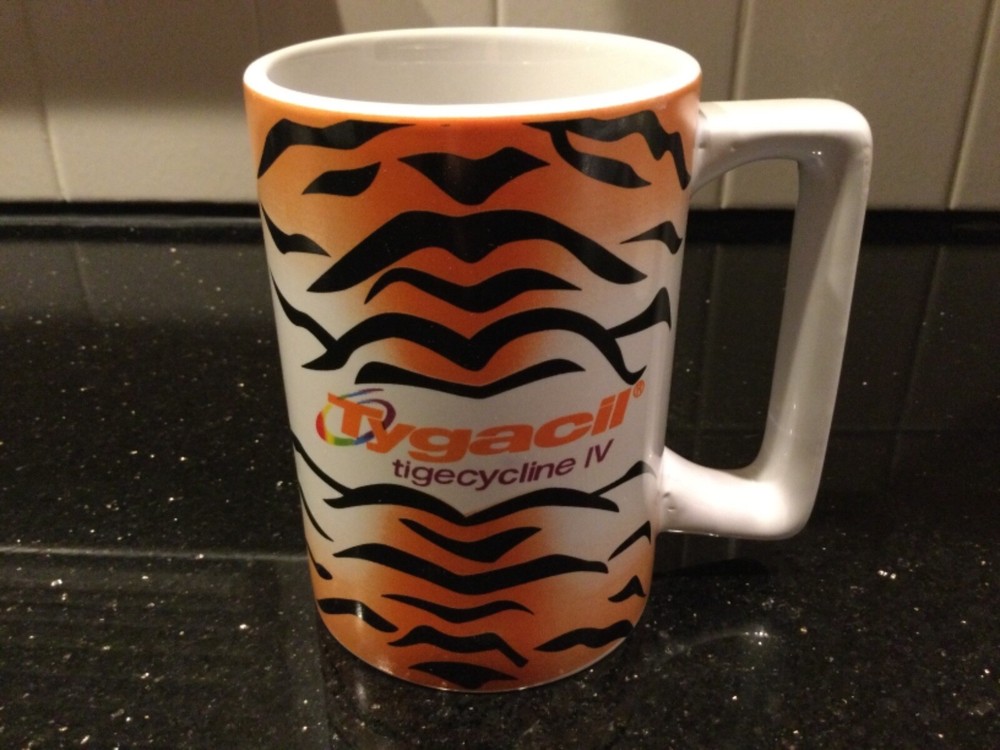 Tygacil Ceramic Wyeth Pharmaceuticals Drug Rep Coffee Mug Cup Rare Vintage OG