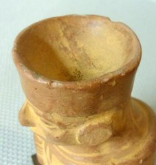 Tinactin Drug Rep Mochica Medicine Man Peru Red ware Clay Figure
