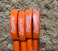 Orange Zegerid Drug Rep Pharmaceutical Promo Pens Spring Coil Clicker Lot of 4