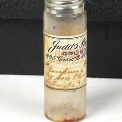 Antique Doctor Travel Medical Kit Apothecary Leather Case Empty Vials
