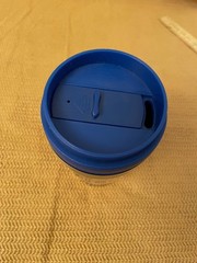 Pharma Drug Rep Protonix Blue/Clear Stainless Steel Hot/Cold Travel Mug, New
