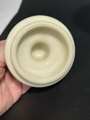 Darvon Compound – 65 Custard Glass Apothecary Jar Great Graphics Vintage Pharma