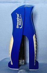 Uroxatral STAPLER Blue & White Drug Rep Pharmaceutical Advertising Collectible