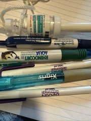 6 Drug Rep Pens Pharma Advertising Xigris Biaxin Nimbex Rhinocort Novalog