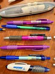 Lot 58 Metal and Plastic Pharmaceutical Drug Rep Pens Medical Collectibles