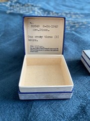3 Vintage 1941, 42, 43 Cardboard Pharmacist pill box – Philadelphia￼. WW 2