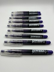 Zyprexa (Olanzapine) Promotional Pens Lot of 9 Purple/Black with Clear Caps