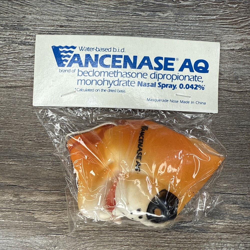 PHARAMACEUTICAL ADVERTISING Nasal Spray VANCENASE AQ Tiger Nose Face PROMO