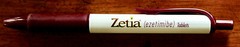 ZETIA Drug Rep Pharmaceutical PEN NOS NEW Stored Unused Rubber Grip Maroon