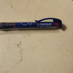 Seroquel Drug Rep Pen, Pharma Promo Advertising, Purple & orange. NEW in plastic