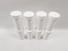 1 Oz White Plastic Ointment Container Jars With White Screw On Caps Lot Of 8