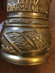 1983 Schering Vintage Brass Pharmacy Mortar & Pestle Paperweight Bookend, Lititz