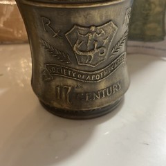Vintage Mortar And Pestle Set Metal Society of Apothecaries 4” Heavy