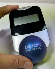 Actos Pharmaceutical Drug Rep Clock Balances On Ball, Works