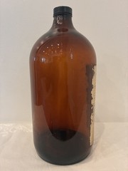 Pair Amber Glass Gallon Medicine Bottle Surgical Doctors Office Cough Syrup