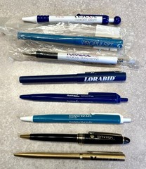 Pharmaceutical Drug Rep Ballpoint Pens Lot Of Eight