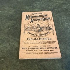 1887 Pierce’s MEDICAL DISPENSARY Memo Book Drug Advertising Antique